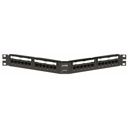 Leviton PATCH PANEL CAT 6 PATCH PANEL 24 PORT 110 ANGLE 69587-U24